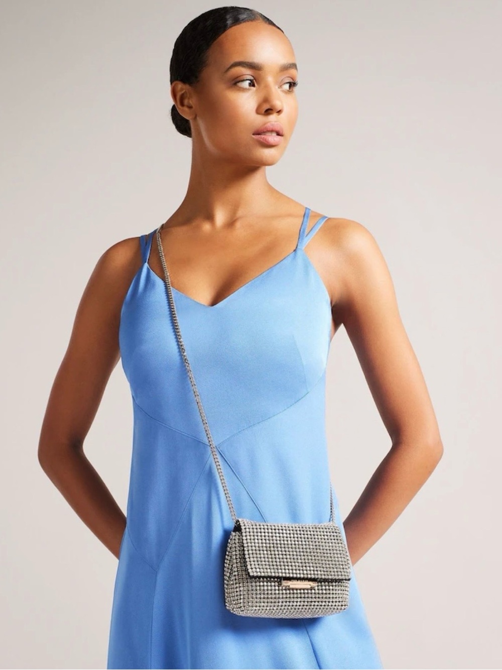 Ted Baker Gliters Crystal Mini Cross Body Bag, evening bag, mini clutch